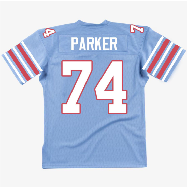 H.Oilers #74 Willie Parker 1967 Jersey Mitchell & Ness Stitched American Football Jerseys - Main View