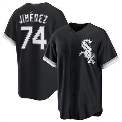 Chicago White Sox #74 Eloy Jimenez Black Alternate Cooperstown Collection Replica Player Jersey Baseball Jerseys - Main View