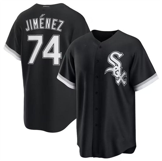 Chicago White Sox #74 Eloy Jimenez Black Alternate Cooperstown Collection Replica Player Jersey Baseball Jerseys - Main View