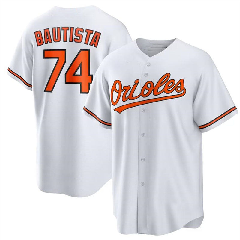 Baltimore Orioles #74 Felix Bautista White Authentic Player Jersey Baseball Jerseys - Main View