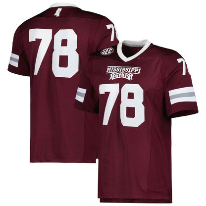 #78 M.State Bulldogs Team Premier  Maroon Football Jersey Stitched American College Jerseys - Main View