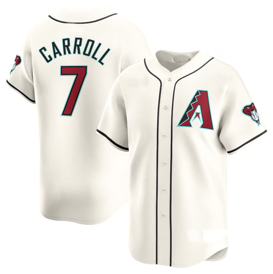 Arizona Diamondbacks #7 Corbin Carroll Home Limited Player Jersey - White Stitches Baseball Jerseys - Main View