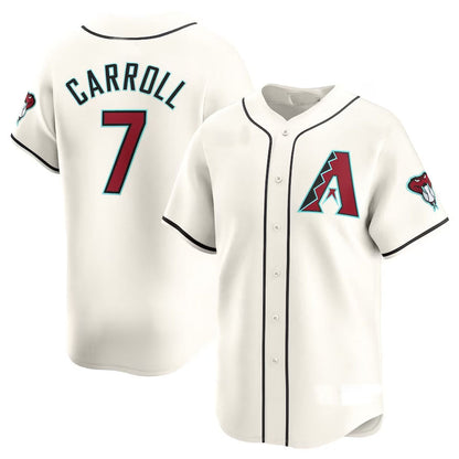 Arizona Diamondbacks #7 Corbin Carroll Home Limited Player Jersey - White Stitches Baseball Jerseys - Main View