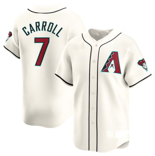 Arizona Diamondbacks #7 Corbin Carroll Home Limited Player Jersey - White Stitches Baseball Jerseys - Main View