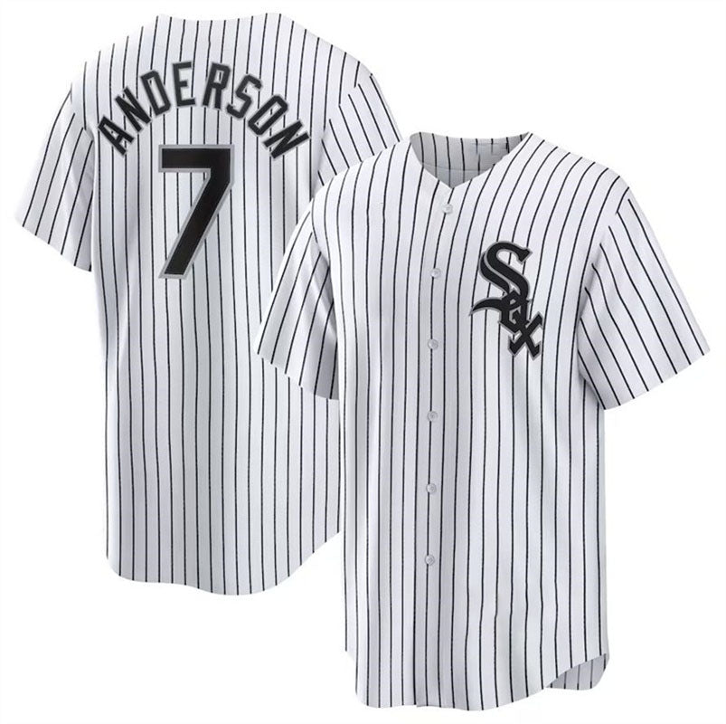 Chicago White Sox #7 Tim Anderson White City Connect Replica Player Jersey Baseball Jerseys - Main View