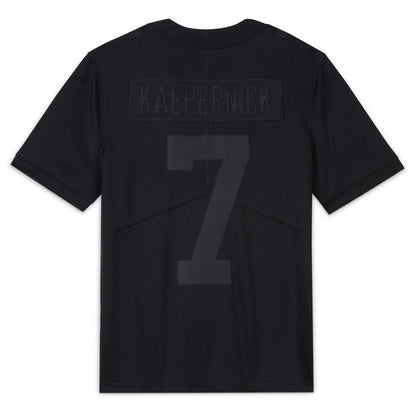 Men's New All Black #7 Colin Kaepernick Football Jerseys American Jersey - Main View