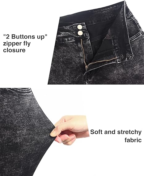 Womens Plus Size Skinny Jeans Stretchy High Waisted Classic Ankle Jean view 3