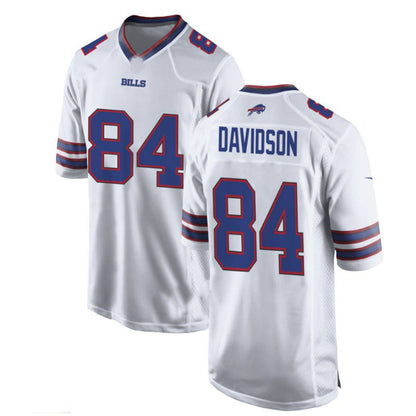 B.Bills #84 Zach Davidson WHITE Game Jersey American Stitched Football Jerseys - Main View