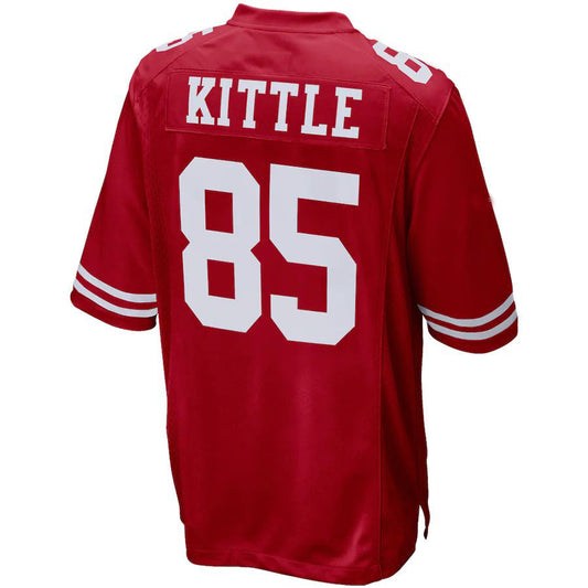Football Jerseys  SF.49ers George Kittle  Jersey Red Stitched Name And Number 85 - Main View