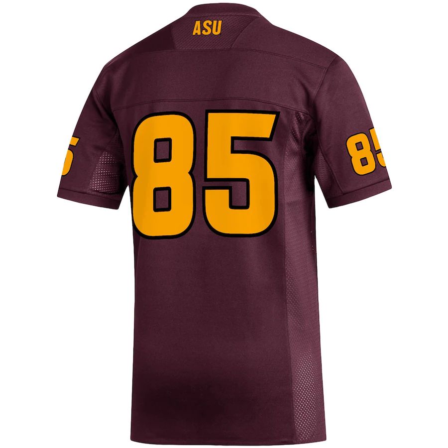 #85 A.State Sun Devils Replica Football Team Jersey Maroon Stitched American College Jerseys - Main View