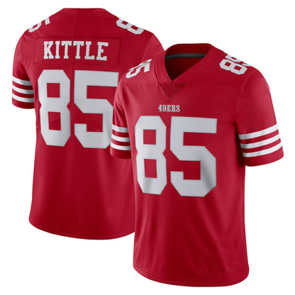 SF.49ers #85 George Kittle New Red Stitched American Football Jerseys 2022 view 2