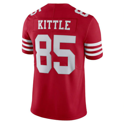 SF.49ers #85 George Kittle New Red Stitched American Football Jerseys 2022 - Main View