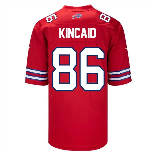 B.Bills #86 Dalton Kincaid Game Jersey - Red Stitched American Football Jerseys - Main View