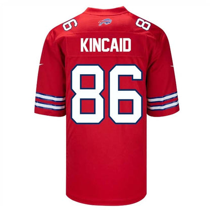 B.Bills #86 Dalton Kincaid Game Jersey - Red Stitched American Football Jerseys - Main View
