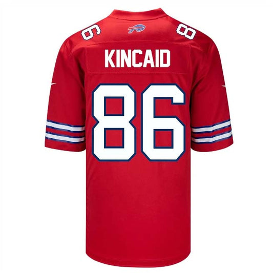 B.Bills #86 Dalton Kincaid Game Jersey - Red Stitched American Football Jerseys - Main View