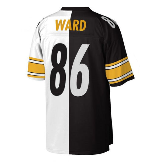 P.Steelers #86 Hines Ward White/Black Mitchell & Ness Replica Limited Split Stitched American Football Jerseys - Main View