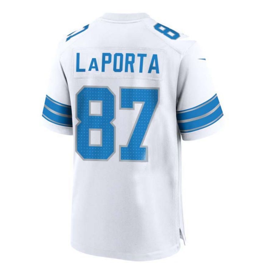 D.Lions #87 Sam LaPorta White 2nd Alternate Game Jersey American Football Jerseys - Main View