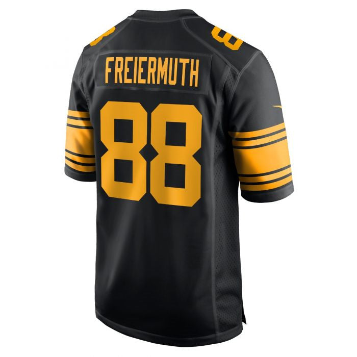 P.Steelers #88 Pat Freiermuth Replica Color Rush Black Stitched American Football Jerseys - Main View
