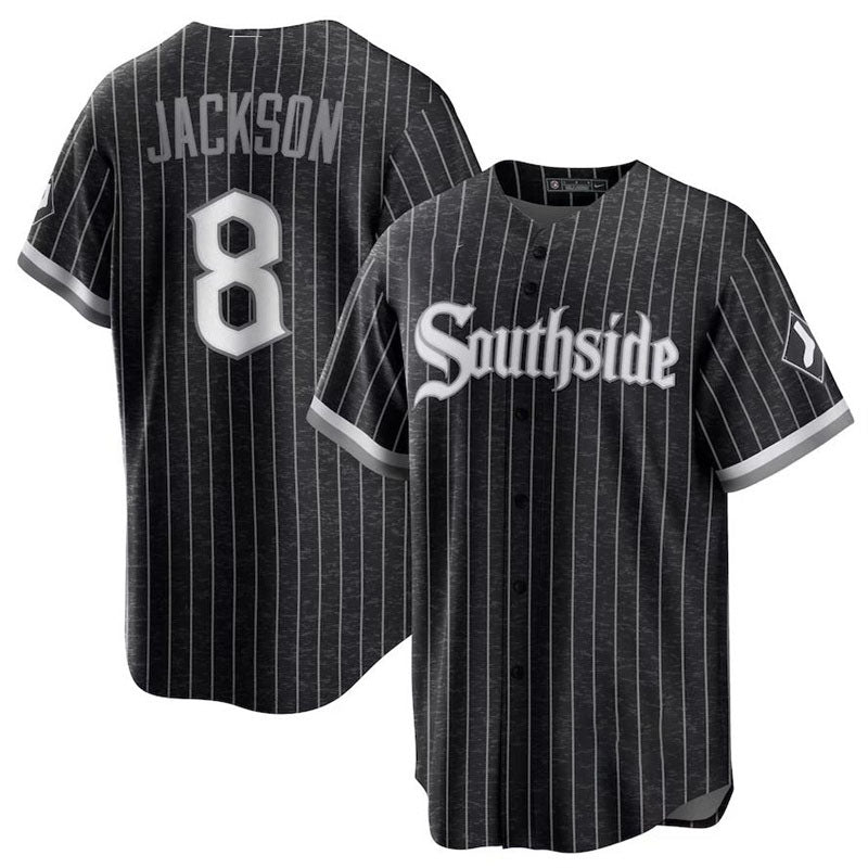 Chicago White Sox #8 Bo Jackson Black City Connect Replica Player Jersey Baseball Jerseys - Main View