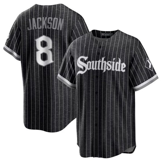 Chicago White Sox #8 Bo Jackson Black City Connect Replica Player Jersey Baseball Jerseys - Main View