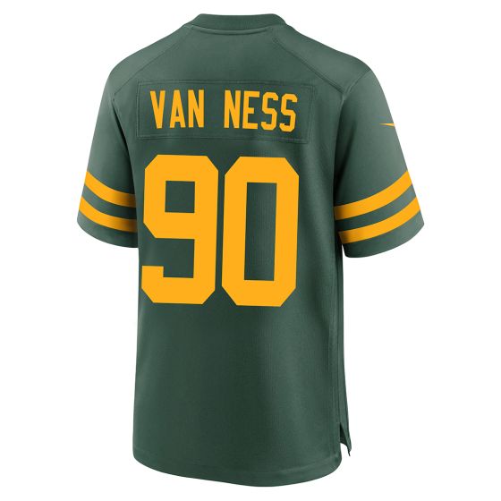 GB.Packers #90 Van Ness 50s Green Classic Game Stitched American Football Jerseys - Main View
