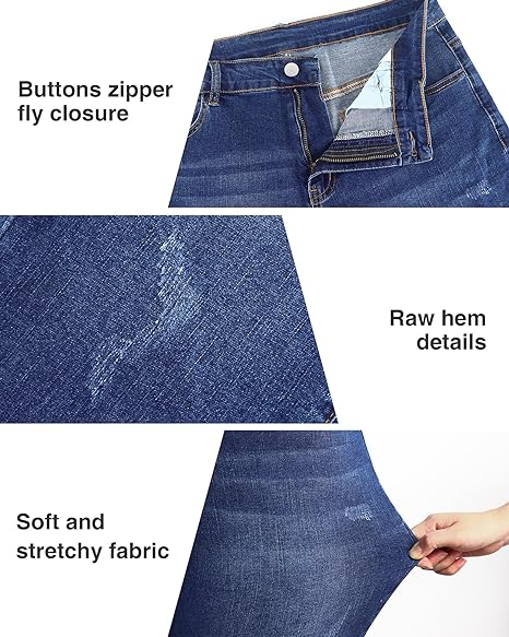 Womens Plus Size Skinny Jeans Stretchy High Waisted Classic Ankle Jean view 3