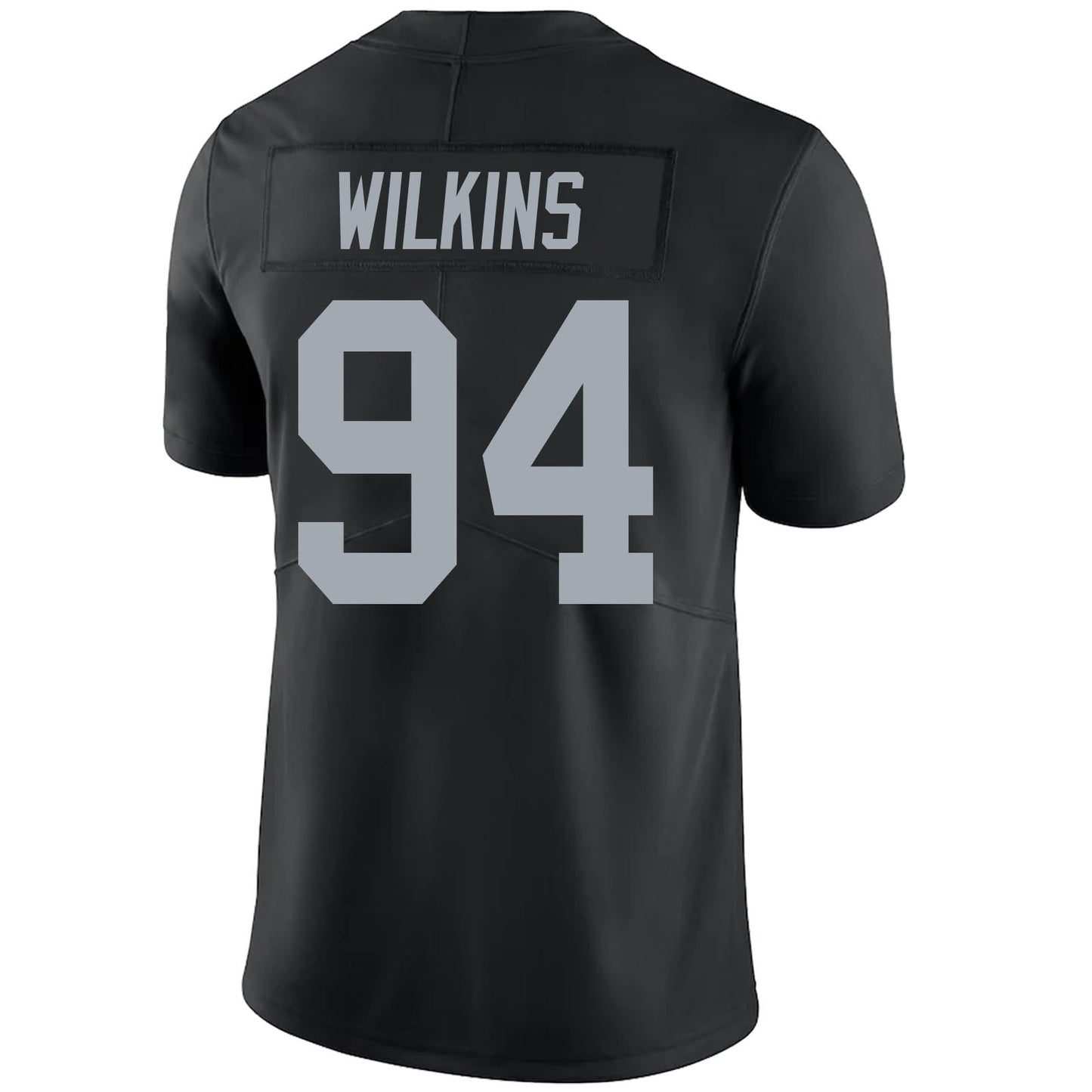 L.Raiders #94 Christian Wilkins Black Retired Team Player Jersey Stitched American Football Jerseys - Main View