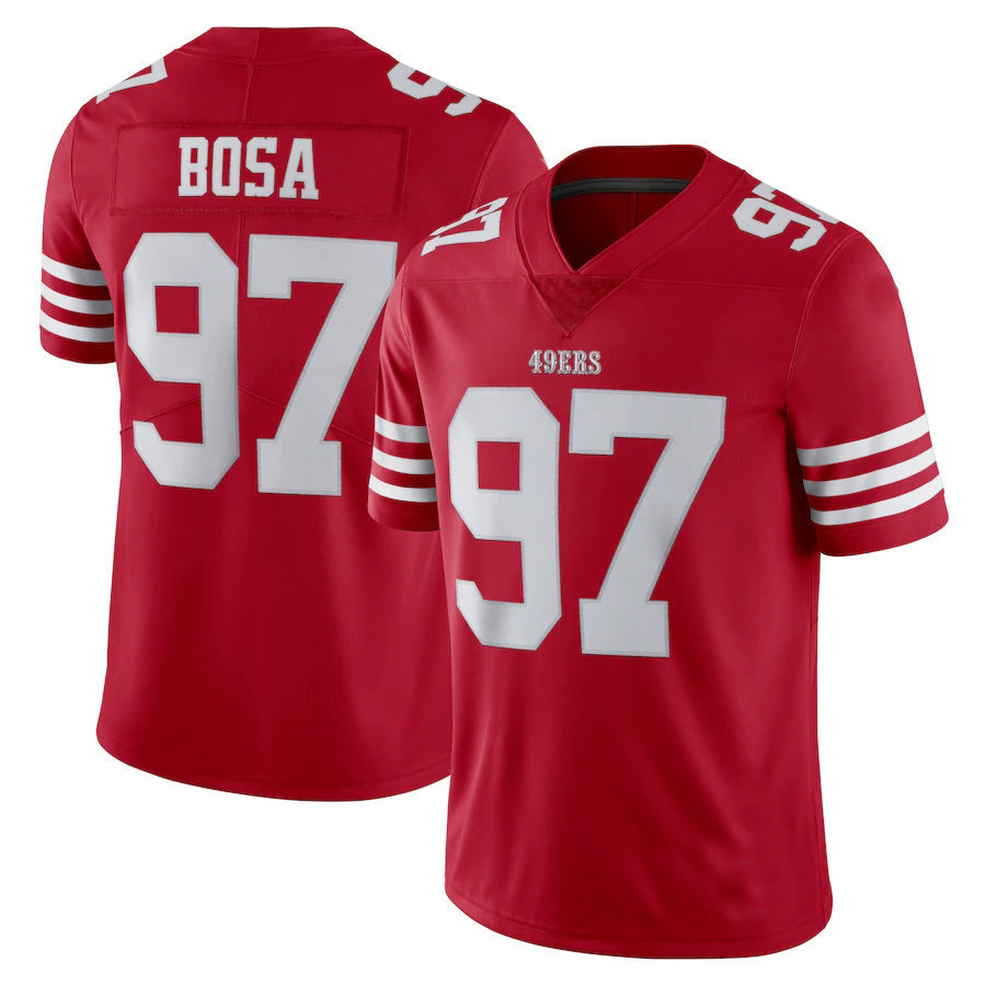 SF.49ers #97 Nick Bosa New Red Stitched American Football Jerseys 2022 view 2