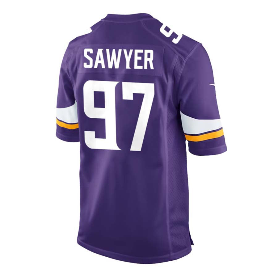 MN.Vikings #97 Talance Sawyer Team Game Jersey - Purple American Football Jerseys - Main View