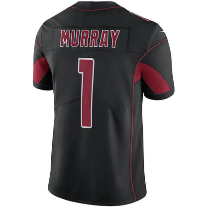 A.Cardinals #1 Kyler Murray Black Color Rush Vapor Limited Jersey Stitched American Football Jerseys - Main View
