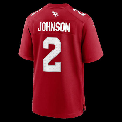 A.Cardinals #2 Will Johnson Cardinal Team Game Stitched American Football Jerseys - Main View