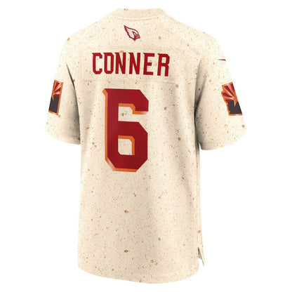 A.Cardinals #6 James Conner 2025 Rivalries Collection Game Jersey - Natural Stitched American Football Jerseys - Main View