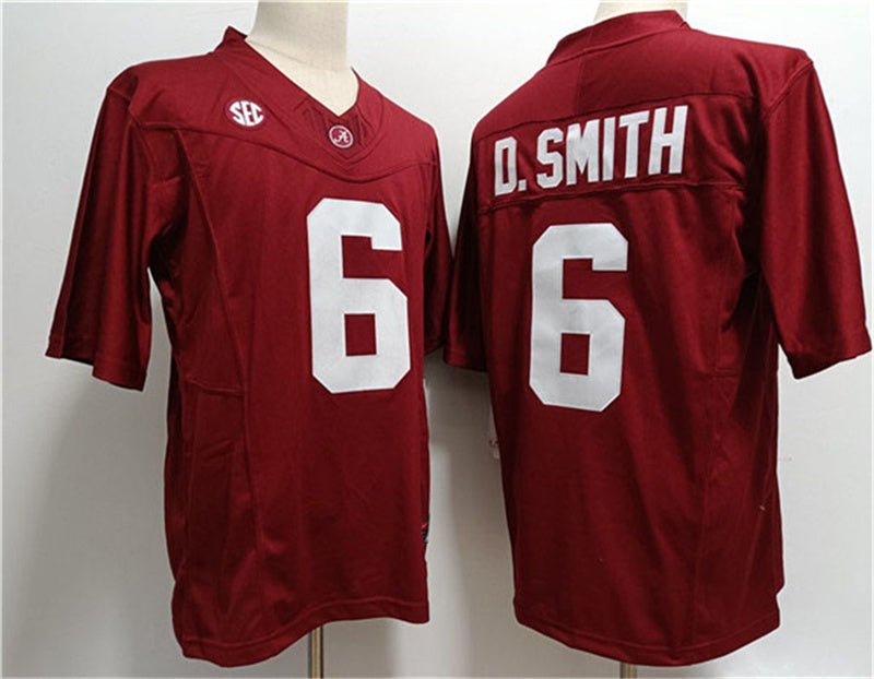 A.Crimson Tide #6 DeVonta Smith Red 2023 F.U.S.E. Stitched Jersey College Jerseys - Main View