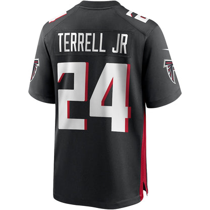 A.Falcons #24 A.J. Terrell Jr. Black Player Game Jersey Stitched American Football Jerseys - Main View