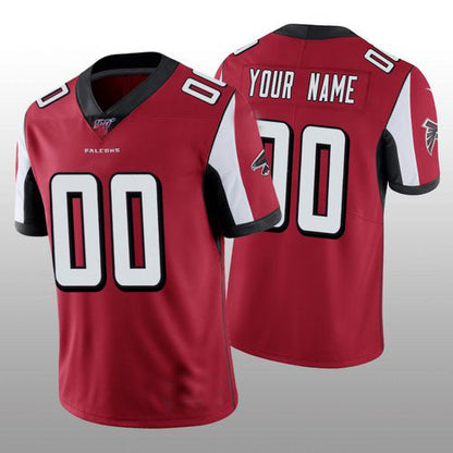 Custom A.Falcons Red Vapor Limited 100th Season Jersey Stitched American Football Jerseys - Main View