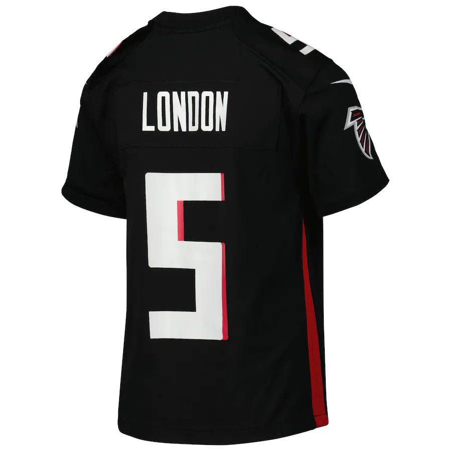 A.Falcons #5 Drake London Black Game Jersey Stitched American Football Jerseys - Main View