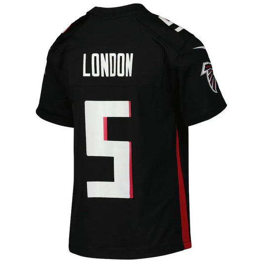 A.Falcons #5 Drake London Black Game Jersey Stitched American Football Jerseys - Main View