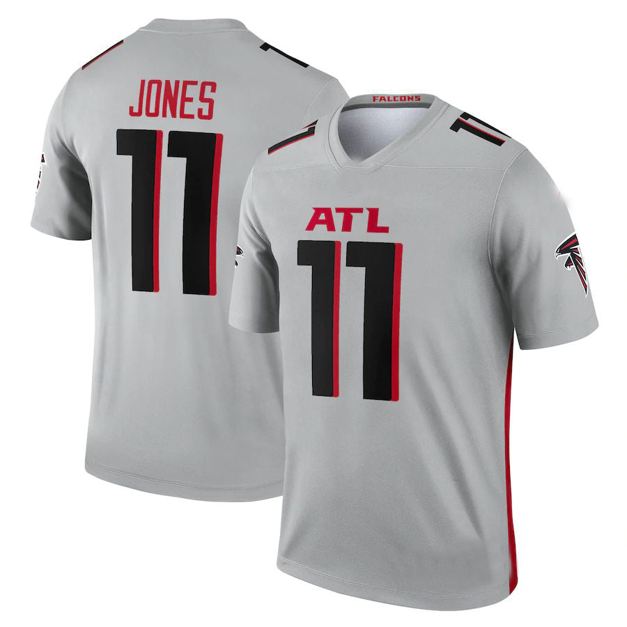 A.Falcons #11 Julio Jones Silver Inverted Legend Player Jersey Stitched American Football Jerseys - Main View
