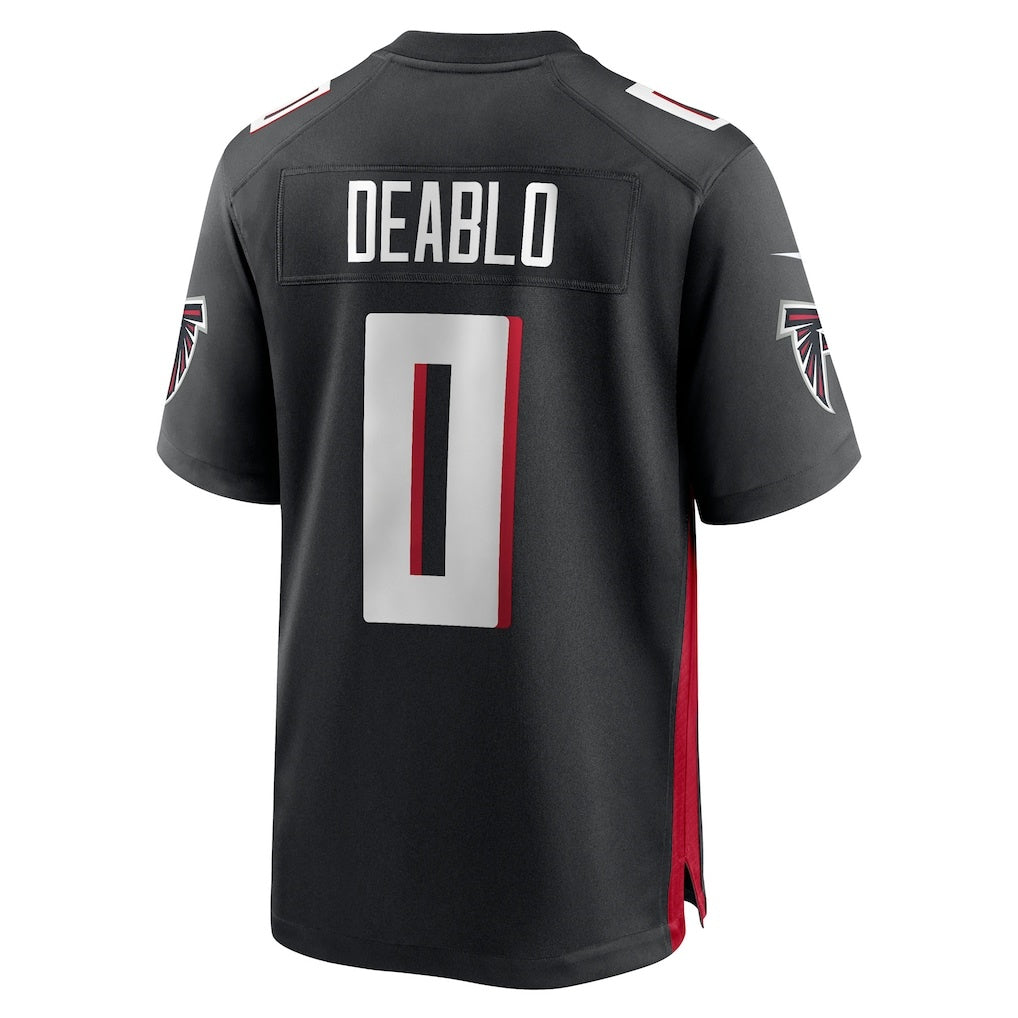 A.Falcons #0 Divine Deablo Black Team Game Jersey Stitched American Football Jerseys - Main View