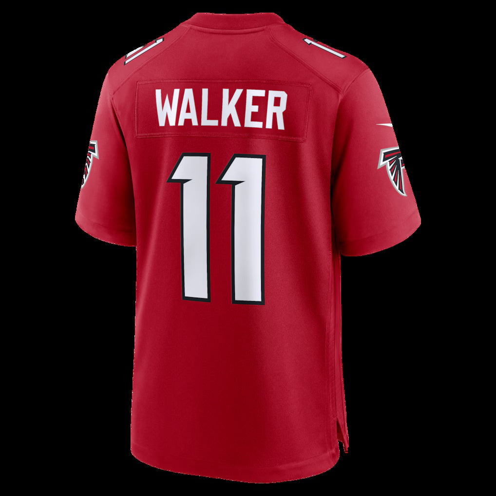 A.Falcons #11 Jalon Walker Red Game Stitched American Football Jerseys - Main View