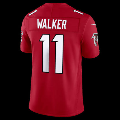 A.Falcons #11 Jalon Walker Red Vapor F.U.S.E. Sewn Down Limited Stitched American Football Jerseys - Main View