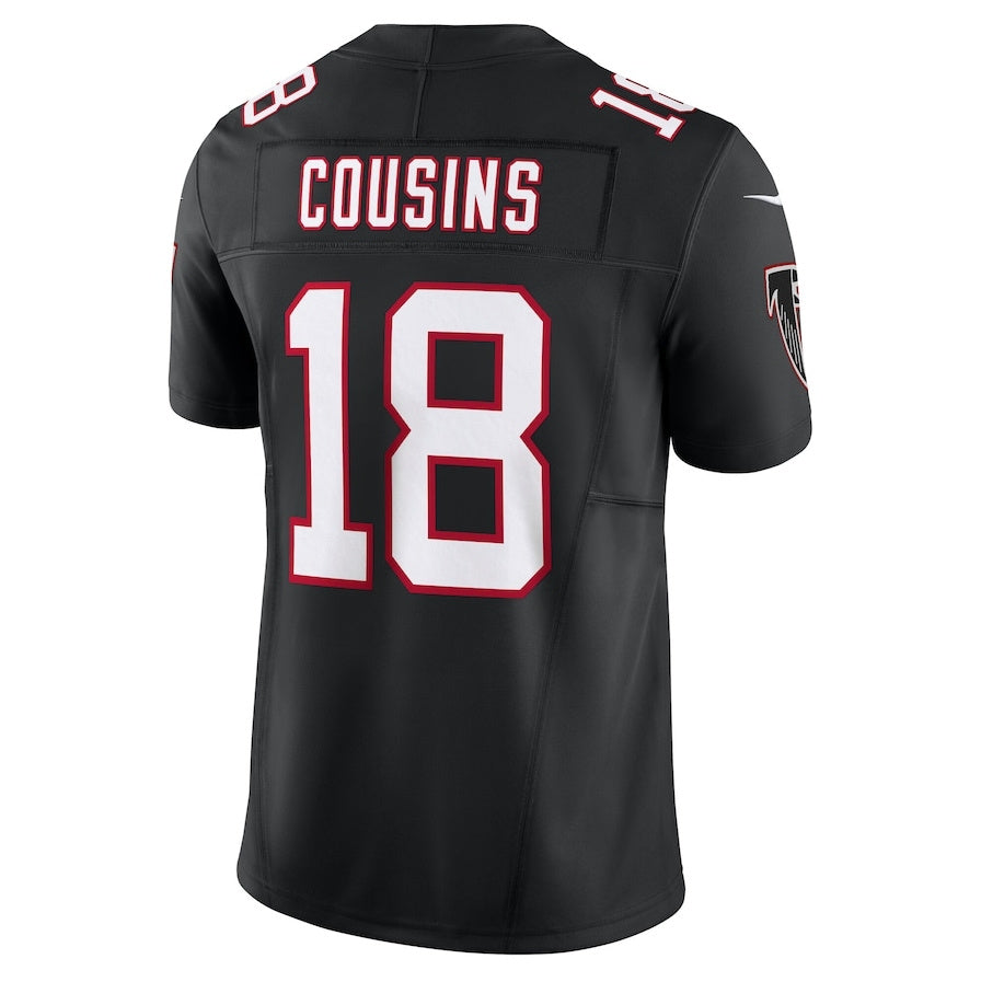 A.Falcons #18 Kirk Cousins Black Vapor F.U.S.E. Limited Stitched American Football Jerseys - Main View