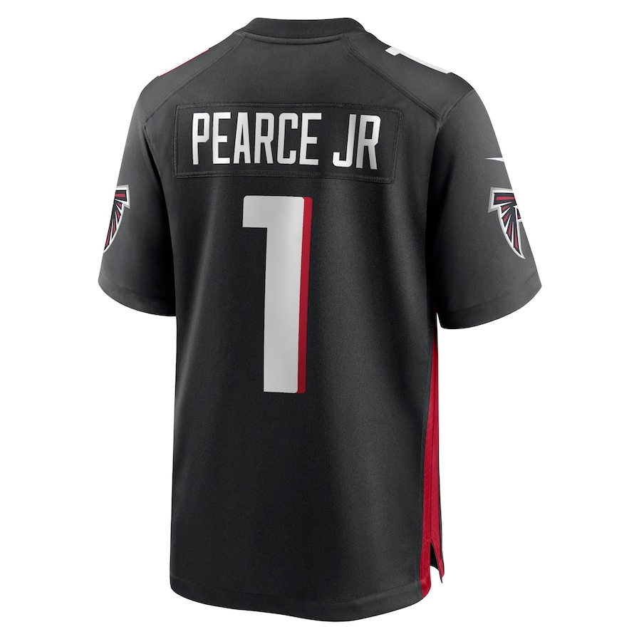 A.Falcons #1 James Pearce Jr. Black 2025 Draft First Round Pick Game Player Stitched American Football Jerseys - Main View
