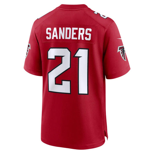 A.Falcons #21 Deion Sanders Red Retired Player Game Stitched American Football Jerseys - Main View