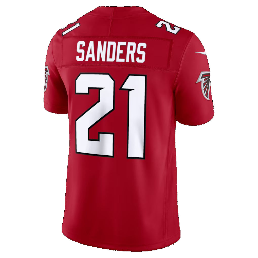 A.Falcons #21 Deion Sanders Red Vapor F.U.S.E. Stitched Retired Limited Stitched Football American Jersey - Main View