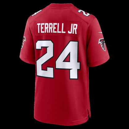 A.Falcons #24 A.J. Terrell Red Game Stitched American Football Jerseys - Main View