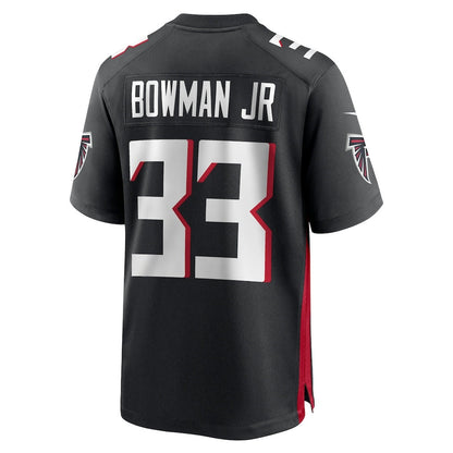 A.Falcons #33 Billy Bowman Jr. Black Team Game Stitched American Football Jerseys - Main View
