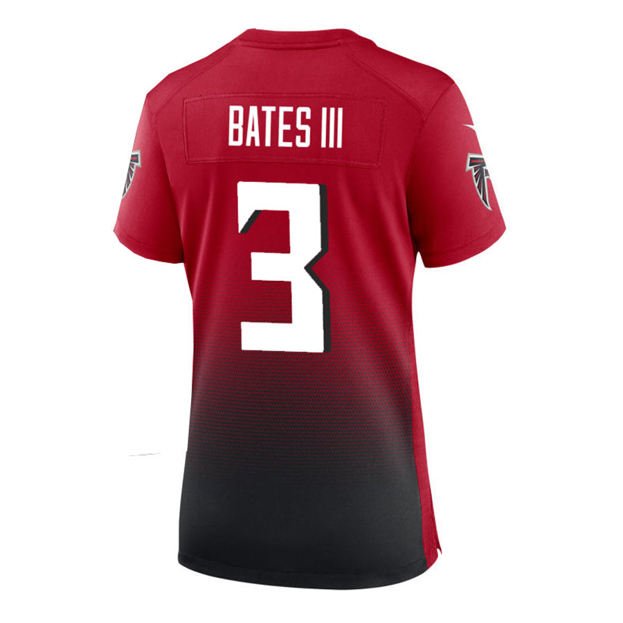 A.Falcons #3 Jessie Bates III Game Player Jersey - Red Stitched American Football Jerseys - Main View