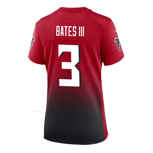 A.Falcons #3 Jessie Bates III Game Player Jersey - Red Stitched American Football Jerseys - Main View