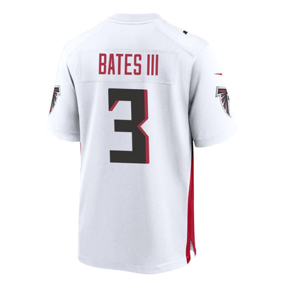 A.Falcons #3 Jessie Bates III Game Player Jersey - White Stitched American Football Jerseys - Main View